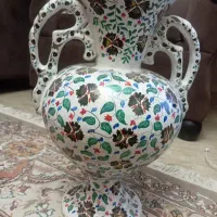 گلدان مینا کاری شده قدیمی