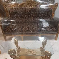 مبل فرانسوی ۹نفره تمام منبت شده کار ملایری|مبلمان خانگی و میز عسلی|قزوین, |دیوار