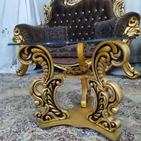 سرویس مبل ۷ نفره نیمه استیل همراه با میز های عسلی|مبلمان خانگی و میز عسلی|مشهد, گلبرگ|دیوار