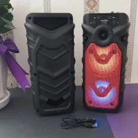 اسپیکر  دو بانده بلوتوثی فلش خور  رقص نور ۷ رنگRGB|سیستم صوتی خانگی|اردبیل, |دیوار