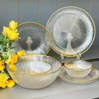 سولو 33 پارچه‌ لب طلایی|ظروف سرو و پذیرایی|قرچک, داوود آباد|دیوار