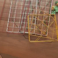 ۳۰ عدد قفسه فلزی مشبک+اتصال دهنده برای کتابخانه