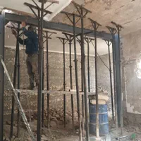 تخریب ساختمان باپیکور تغییرات استابنا  ستون جوشکار