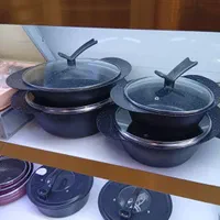 سرویس/قابلمه/ضخیم/چدن/گرانیت8پارچه دسته سرخودارسال|ظروف پخت‌وپز|مشهد, شهید آوینی|دیوار