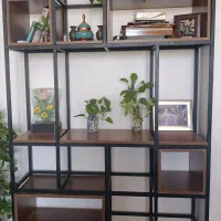 کتابخانه ترکیب فلز و چوب