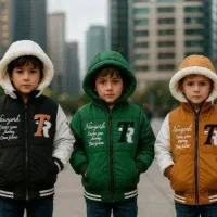 عمده تیراژ - کاپشن پسرانه ۴شماره بیسبالی