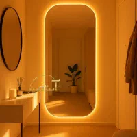 آینه قدی بک لایت مستطیل|آینه|مشهد, حجت|دیوار