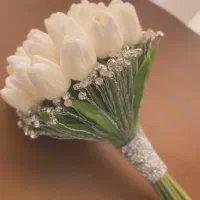 دسته گل عروس قیمت مناسب باکس گل