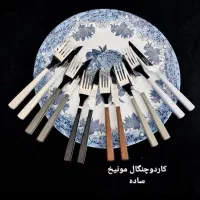 کارد و چنگال چاقو کاردوچنگال دسته یه تیکه مینیاتور