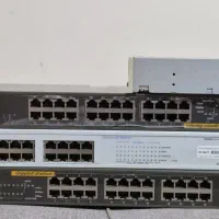 ۳ عدد سوئیچ شبکه D-Link و 3Com + سی‌دی‌رام ASUS