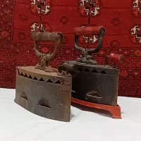 اتو زغالی آلمانی ۱۰۰ ساله قدیمی عتیقه بکر و سلامت
