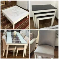 نهارخوری 6نفره بسیار تمیز|میز و صندلی غذاخوری|جم, |دیوار