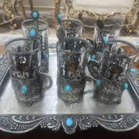 سینی به همراه ۶ عدد استکان