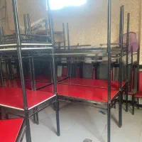 میز غذا خوری فلزی۶ نفره|میز و صندلی غذاخوری|میاندوآب, |دیوار