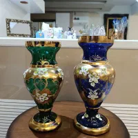 دو عدد گلدان قدیمی اصل چک پرکار