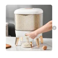 جا برنجی شفاف 10 کیلویی دکمه‌دار|ظروف نگهدارنده، پلاستیکی، یک‌بارمصرف|سیرجان, |دیوار