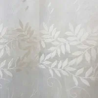 پرده حریر بسیار زیبا و شیک طرح برگ شاین دار