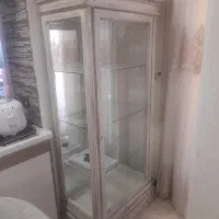 ویترین تمام چوب پتینه کاری شده در حد