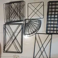 مشبک قفسه فلزی جا کتابی و جا کفشی|کتابخانه، شلف، قفسه‌های دیواری|قم, شاه سید علی|دیوار