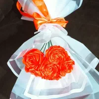 دسته گل و باکس گل های روبانی