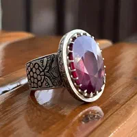 انگشتر یاقوت افریقایی دست ساز