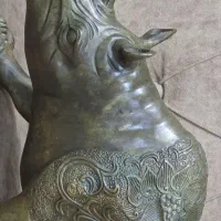 مجسمه کرگدن برنزی|مجسمه، تندیس، ماکت|سقز, |دیوار