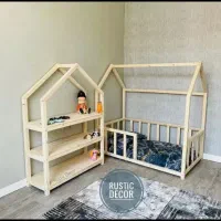 تخت تمام چوب تخت کلبه ،نوزاد ، نوجوان کشودار