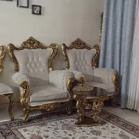 مبلمان استیل ۹نفره به همراه جلو مبلی|مبلمان خانگی و میز عسلی|تهران, مخصوص|دیوار