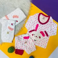 بلوز شلوار نوزادی دخترانه طرح خرگوش