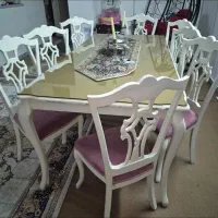 میز نهارخوری ۸ نفره واقعاً در حد نو