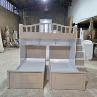 تخت دو طبقه طرح سه نفره نوجوان ام دی اف وکیوم