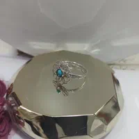 انگشتر نقره ملیله اصفهان نگین فیروزه نیشابور کد۱۰۷|جواهرات|اصفهان, مولوی|دیوار