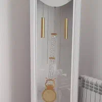 ساعت ایستاده چوبی سفید