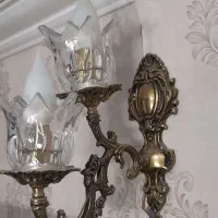 3 عدد لوستر برنجی 5 شاخه|لوستر و چراغ آویز|اراک, |دیوار