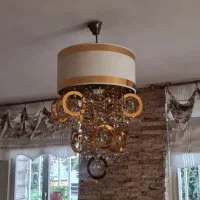 لوستر طلایی سفید شکیل