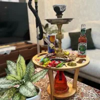 استند قلیان چوب روس قابل شستشو