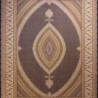 فرش ماشینی طرح ماهی گردویی ۶ متری