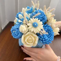 باکس گل شمع آبی