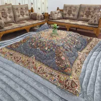 لحاف کرسی دستدوز ترمه سنتی یلدایی یزد