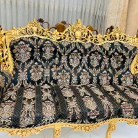 مبل استیل کلاسیک ۹ نفره مشکی