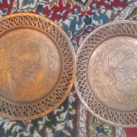 بشقاب قدیمی مسی