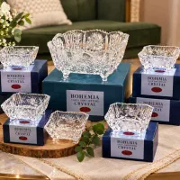 آجیل خوری و کاسه های کریستال خورشیدی اصل چک