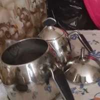 کتری قوری تمام استیل جنس زخیم و قدیمی|قوری، کتری، قهوه‌ساز دستی|کرمانشاه, |دیوار