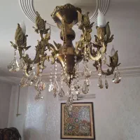 یک جفت لوستر برنز ۵شاخه دوبل طرح فرشته|لوستر و چراغ آویز|اصفهان, سپاهان‌شهر|دیوار