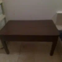 دوعدد میز چوب گردو