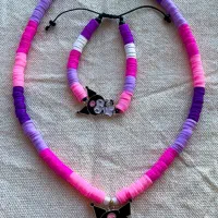 ست گردنبند و دستبند کرومی ( گیفت تولد)