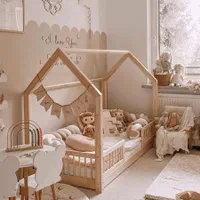 تخت کلبه مونتسوری چوبی کودک نوجوان نوزاد سیندرلا