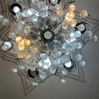 لوستر کریستال ۱۲ شاخه بزرگ و کوچک|لوستر و چراغ آویز|رشت, چله خانه|دیوار