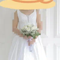 لباس عروس یکبار پوش با ملزومات