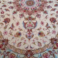 قالیچه بیضی سیمرغ  ۱/۵×۲ رج ۵۰